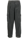 ASPESI CORDUROY TAPERED CROPPED TROUSERS