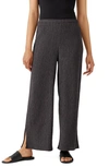 Eileen Fisher Crinkled Wide-leg Ankle Pants In Rye