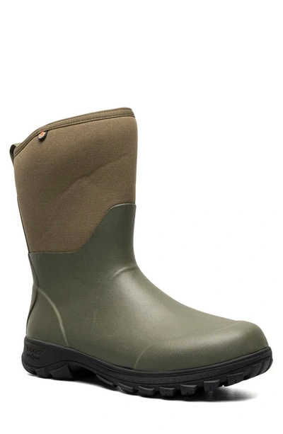 Bogs Sauvie Basin Waterproof Rain Boot In Olive Multi