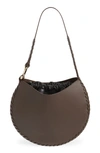 Chloé Large Mate Leather Hobo In Bold Brown