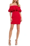 Endless Rose Off The Shoulder Minidress In Red