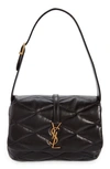 Saint Laurent Le 57 Flap Ysl Shoulder Bag In Quilted Leather In Black