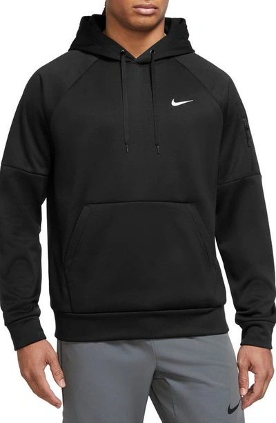 Nike Men's  Therma Therma-fit Hooded Fitness Pullover In Black