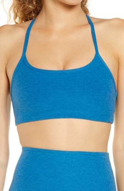 Beyond Yoga Space-dye Slim Racerback Cropped Tank In Gulf Stream-oceana