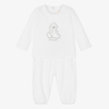 GIVENCHY WHITE VELOUR BABY TRACKSUIT