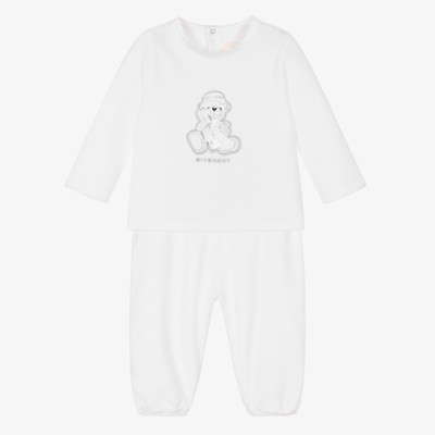 Givenchy White Velour Baby Tracksuit