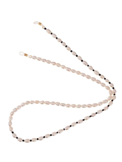 Talis Chains Monochrome Pearl Glasses Chain In Black