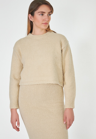 Missing You Already Shearing Round Neck Knit Top- Yellow