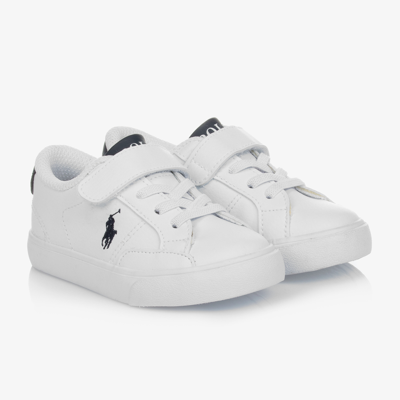 Polo Ralph Lauren Kids' Boys White Velcro Logo Trainers