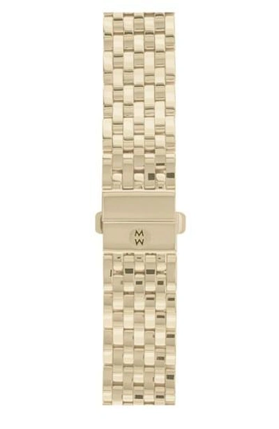 Michele Deco 18mm Gold Plated Bracelet Watchband