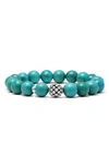 Lagos Caviar Ball Beaded Turquoise Bracelet, 10mm