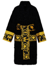 Versace I Love Baroque Cotton Robe In Black