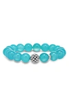 Lagos Caviar Ball Beaded Blue Chalcedony Bracelet, 10mm In Blue Chalcedony