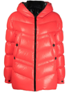 Moncler Clair Quilted Nylon Down Jacket In Rosso