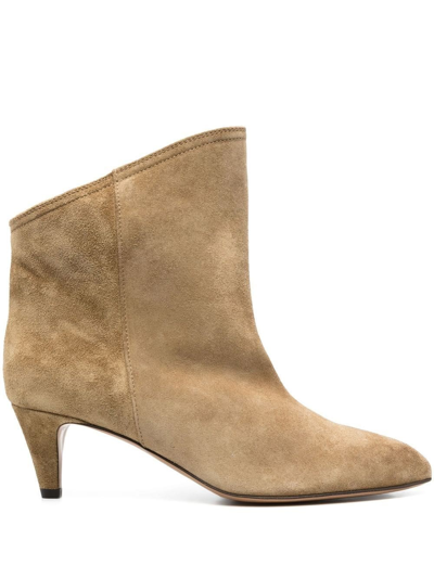 Isabel Marant Suede Ankle Boots In Grigio