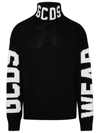 Gcds Wool Melange Turtleneck Sweater In Black