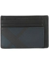 BURBERRY BURBERRY LONDON CHECK CARD CASE - BLACK,399894211232991