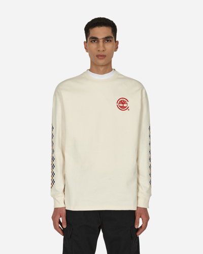 Timberland Clot Longsleeve T-shirt Beige In White