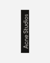 Acne Studios Logo Jacquard Scarf In Black,white
