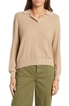Alex Mill Alice Long Sleeve Polo In Fawn