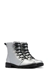 Sorel Lennox Lace Boot In Pure Silver Black