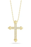 Glaze Jewelry Pavé Cz Cross Pendant Necklace In Yellow Gold