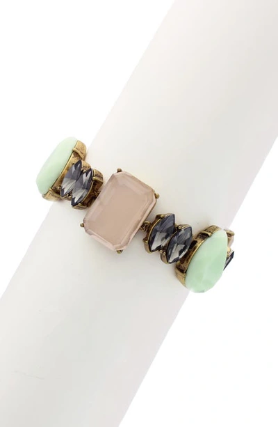 Olivia Welles Shara Mix Bracelet In Burnished Gold / Multi