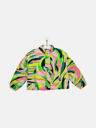 Emilio Pucci Kids' Printed Down Jacket In Multi