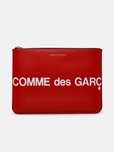 Comme Des Garçons Portafoglio Huge Logo In Red