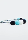 Mango Kids' Pompoms Headband Turquoise