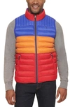 Tommy Hilfiger Packable Faux Down Vest In Bright Color Block