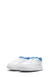 Nike Kids' Air Force 1 Crib Shoe In White/ Light Photo Blue/ White