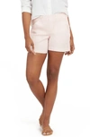 Spanx 6-inch Stretch Twill Shorts In Ice Pink