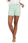Spanx 6-inch Stretch Twill Shorts In Fresh Celadon