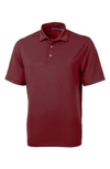 Cutter & Buck Virtue Eco Piqué Recycled Blend Polo In Bordeaux