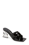 Dolce & Gabbana Logo Heel Slide Sandal In Black