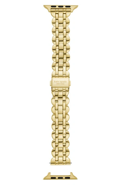 Kate Spade Women's Goldtone Stainless Steel Scalloped Apple Watch Bracelet/20mm