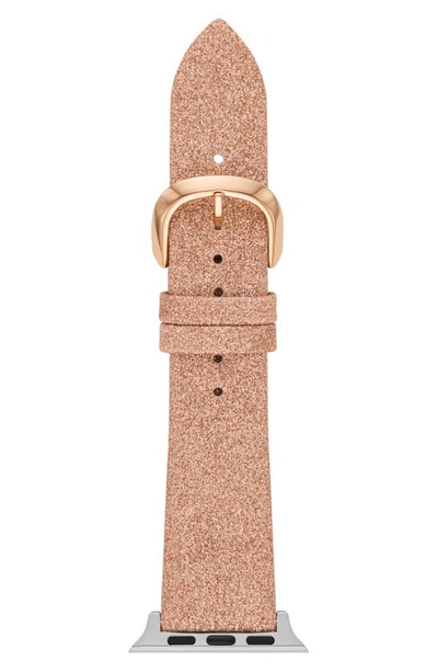 Kate Spade Rose Gold Glitter Leather 38/40mm Band For Apple Watch®