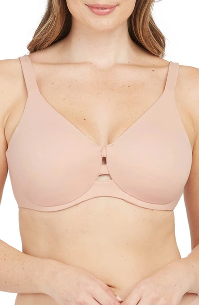 Spanx Low Profile Cushioned Underwire Minimizer Bra In Vintage Rose