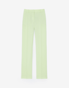 Lafayette 148 Finesse Crepe Gates Full-leg Pant In Green