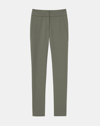 Lafayette 148 Acclaimed Stretch Greenwich Side Slit Pant In Green