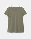 Lafayette 148 Modern Short-sleeve Cotton Jersey Tee In Green