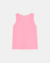 Lafayette 148 Plus-size Silk Double Georgette Sleeveless Blouse In Pink