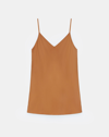 Lafayette 148 Plus-size Silk Charmeuse Bias Tank In Curry