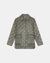 Lafayette 148 Regenerated Poly Tech Quilted Down Reversible Jacket In Green