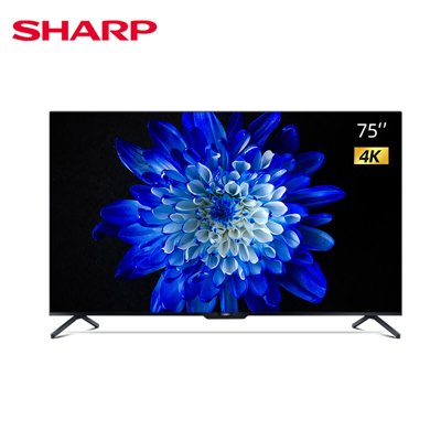 Sharp 夏普()4t-m75q5ea 75英寸 Ai远场语音 Hdr10 4k超高清 一键投屏 2+32g智能平板电视