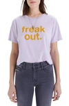 Mother The Slouch Cutoff Freak Out Tee Shirt In Freak Out