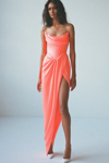 Alex Perry Harland Draped Satin Corset Gown