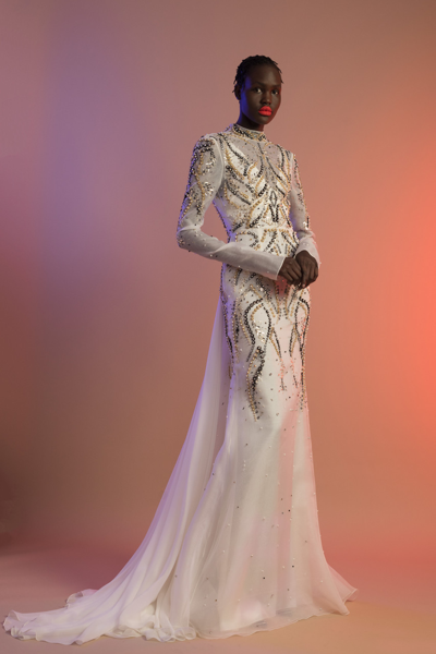 Bibhu Mohapatra Embroidered Silk Organza Gown