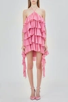 Blumarine Halter Neck Ruffled Mini Dress